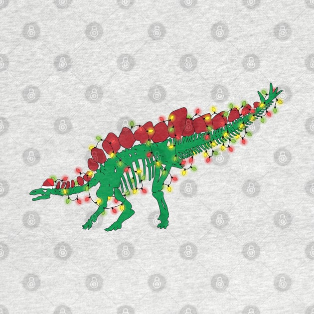 Christmas Stegosaurus by ziafrazier